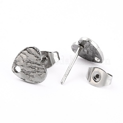 Anlaufgeschützte Ohrstecker-Beschläge aus Edelstahl 304&nbsp;EJEW-O104-05P