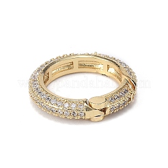 Messing Micro Pave klare Zirkonia Feder Tor Ringe&nbsp;ZIRC-F120-007G