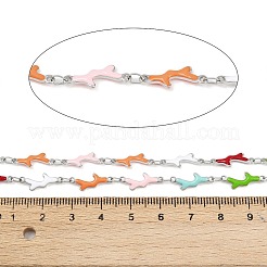 Chaînes à maillons corail émaillé en acier inoxydable 304&nbsp;CHS-F023-01G-P
