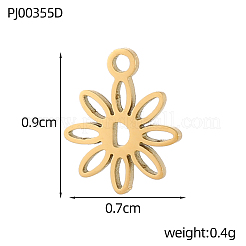 Breloques en acier inoxydable 304&nbsp;SA-OY002-12G