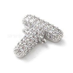 Messing Micro Pave Buchstabenglieder mit Zirkonia&nbsp;KK-I717-04T-P