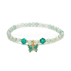 Ensemble de bracelets extensibles en perles de verre et pierres précieuses mélangées naturelles 5pcs 5 styles&nbsp;BJEW-JB08881