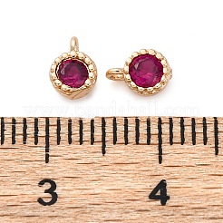 Breloques en laiton avec zircone cubique de micro pave&nbsp;KK-Z089-11KCG-01