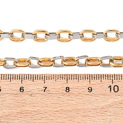 Collier à maillons ovales en acier inoxydable 304 avec placage sous vide PVD&nbsp;STAS-E160-18GP-01