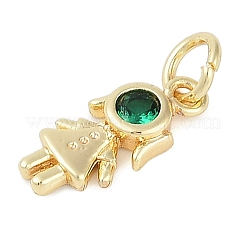 Pendentif en zircone cubique micro pavé de laiton placage en rack&nbsp;KK-H509-41G