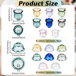 Bouchons de perles de verre transparents&nbsp;GLAA-NB0001-78