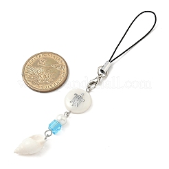4 correa para teléfono móvil con 4 estilos de concha natural&nbsp;HJEW-JM04040