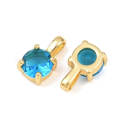 Ciondoli in vetro pavé in ottone&nbsp;KK-K340-46G-04