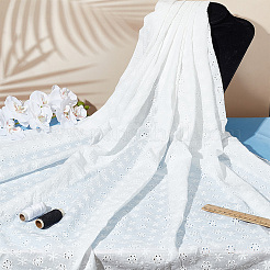 Tissu en dentelle brodée de coton&nbsp;OCOR-WH0091-29