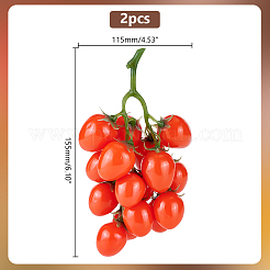 Mini-Kirschtomatenimitat aus Kunststoff&nbsp;DJEW-WH0042-57