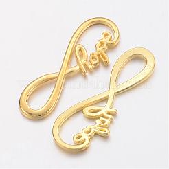 Infinity en alliage de style tibétain avec connecteurs Hope links&nbsp;TIBE-S230-G-FF