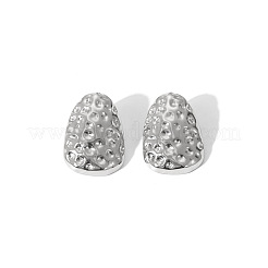 Boucles d'oreilles à tige en forme de larme martelée en acier inoxydable 304 pour femmes&nbsp;ZG3175-3