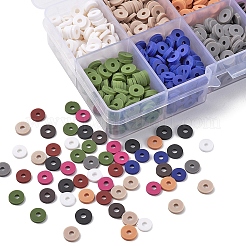 1500 Stück 10 Farben dunkle Farben handgefertigte Polymer-Tonperlen&nbsp;CLAY-YW0001-37B