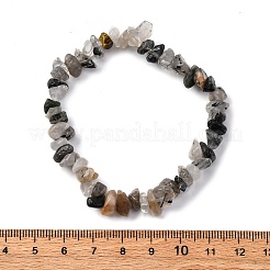 Natürliche Armbänder aus turmaliniertem Quarz / schwarzem Rutilquarz&nbsp;BJEW-JB03681-01