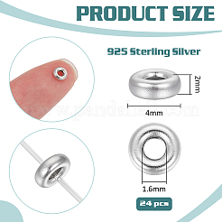 925 cuentas de plata esterlina&nbsp;STER-BC0004-21B-P