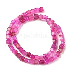 Brins de perles d'agate veines de dragon naturelles (teintes et chauffées)&nbsp;G-G177-E14-03