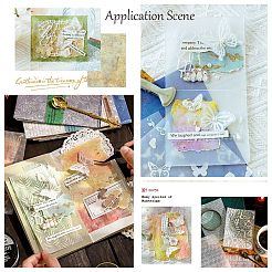 Ensembles de blocs de papier pour scrapbooking texturés en papier parchemin translucide&nbsp;DIY-H170-02D