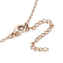 Collane con ciondolo in acciaio inossidabile 304&nbsp;NJEW-D277-27