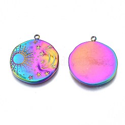 Placcatura ionica (ip) pendenti in acciaio inossidabile 304 color arcobaleno&nbsp;STAS-S119-098