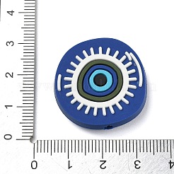 Silikonperlen mit Motiv des bösen Blicks&nbsp;SL-CBACE28-03F