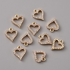 Ciondoli in ottone zirconi chiari micro pavé&nbsp;ZIRC-TAC0003-04