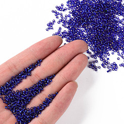 Perline rotonde in vetro trasparente blu notte 11/0 grado&nbsp;X-SEED-Q007-F44