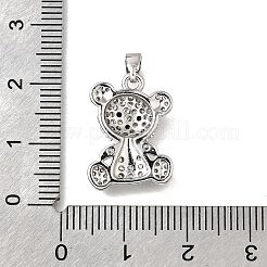 Pendentifs avec zircon cubiques à micro-pavés en laiton&nbsp;KK-Z102-19P