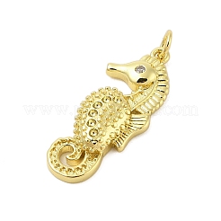 Cremagliera placcatura micro ottone spianare pendenti zirconi&nbsp;KK-Z074-63G