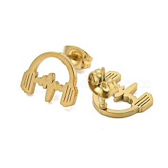 Orecchini a bottone in acciaio inossidabile 304&nbsp;EJEW-G384-04E