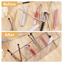 Boîte de rangement en plastique transparent à 6 emplacement&nbsp;CON-WH0085-98