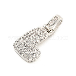 Pendenti in zirconi cubici trasparenti in micro pavè di ottone&nbsp;KK-B099-01P-L