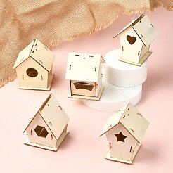 6 ensemble de 6 styles de nichoir à oiseaux à faire soi-même&nbsp;WOOD-CJC0019-30