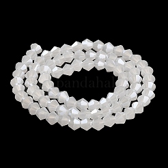 Perle imitazione giada vetro placca fili&nbsp;GLAA-F029-J4mm-C06