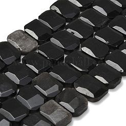 Natürliche Splitterobsidianperlenstränge&nbsp;G-C285-A14-01