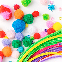 72 Stück 12 Farben Polypropylen-Pomponball&nbsp;DIY-FH0010-22
