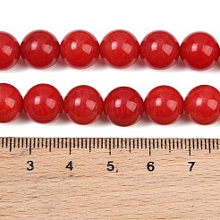 Gefärbt natürlichen weißen Jade Perlen Stränge&nbsp;GG-CBAD029-A09-10mm