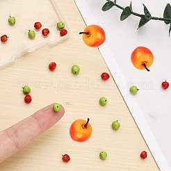 30 Stück 3 Stil Mini-Ton-Imitationsäpfel&nbsp;DJEW-CA0001-31