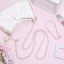 1 bolsa de correas para móvil de plástico ABS con perlas de imitación&nbsp;HJEW-BM0002-01