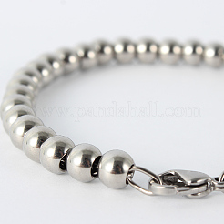 Bracciali con perline in acciaio inossidabile 304 anti-ossidazione&nbsp;BJEW-N240-16P