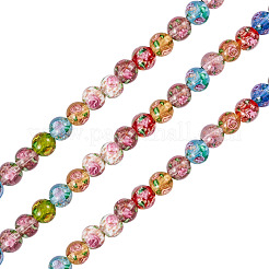 54 Stück 9 Farben handgemachte Glod Sand Bunte Malerei Perlen Stränge&nbsp;LAMP-TA0002-08