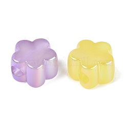 Perles européennes en acrylique opaque à placage UV lumineux&nbsp;OACR-Q197-16