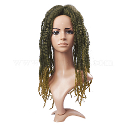 Marley Braid Haare, synthetische afro verworrene lockige Haarverlängerungen, hitzebeständige Niedertemperaturfaser und Niedertemperaturfaser, Langes, lockiges Haar, hellbraun, 18 Zoll (45.7 cm), 24 Stränge / Stk