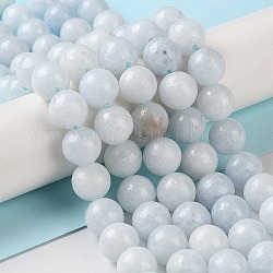 Brins de perles de célestite / célestine naturelles, ronde, 8mm, Trou: 1.2mm, Environ 47 pcs/chapelet, 14.96'' (38 cm)