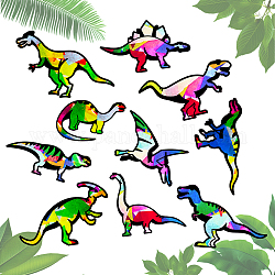 サンキャッチャークラフトセット  子供のためのウィンドウペイントアートペインティング  恐竜の模様  16~21x16.5~20.9cm  11個/セット