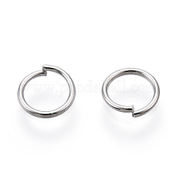 Eisen offenen Ringe springen, Nickelfrei, runden Ring, Platin Farbe, 21 Gauge, 6x0.7 mm, Innendurchmesser: 4.5 mm, ca. 20000 Stk. / 1000 g