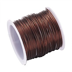 Alambre de cobre redondo alambre de cuentas de cobre para la fabricación de joyas, Plateado de larga duración, saddle brown, 20 calibre, 0.8mm, aproximadamente 26.24 pie (8 m) / rollo