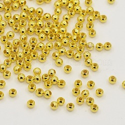 Ottone tondo perline spacer, senza soluzione di continuità, oro, 2.4mm, Foro: 0.8 mm