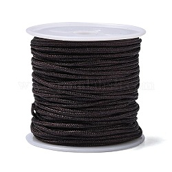 Nylon Thread Cord, DIY Braided Ball Jewelry Making Cord, Coconut Brown, 1.5mm, about 14.21 yards(13m)/roll