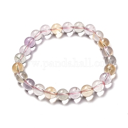 Bracelet extensible en perles d'amétrine naturelle pour homme fille femme, articles anti-dépression et anti-anxiété cadeaux bracelets, diamètre intérieur: 2-1/8 pouce (5.5 cm), perles: 8 mm