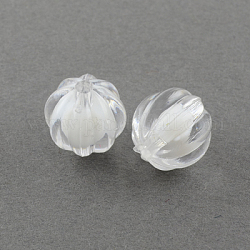 Perline acrilico trasparente, perline in perline, tondo, zucca, chiaro, 16mm, Foro: 2 mm, circa 270pcs/500g